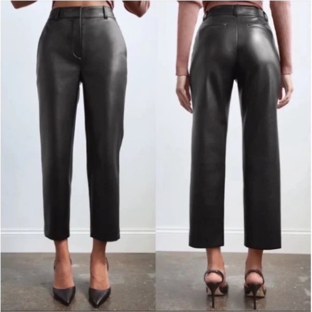 Aritzia Babaton Vegan Leather Pants - Gem